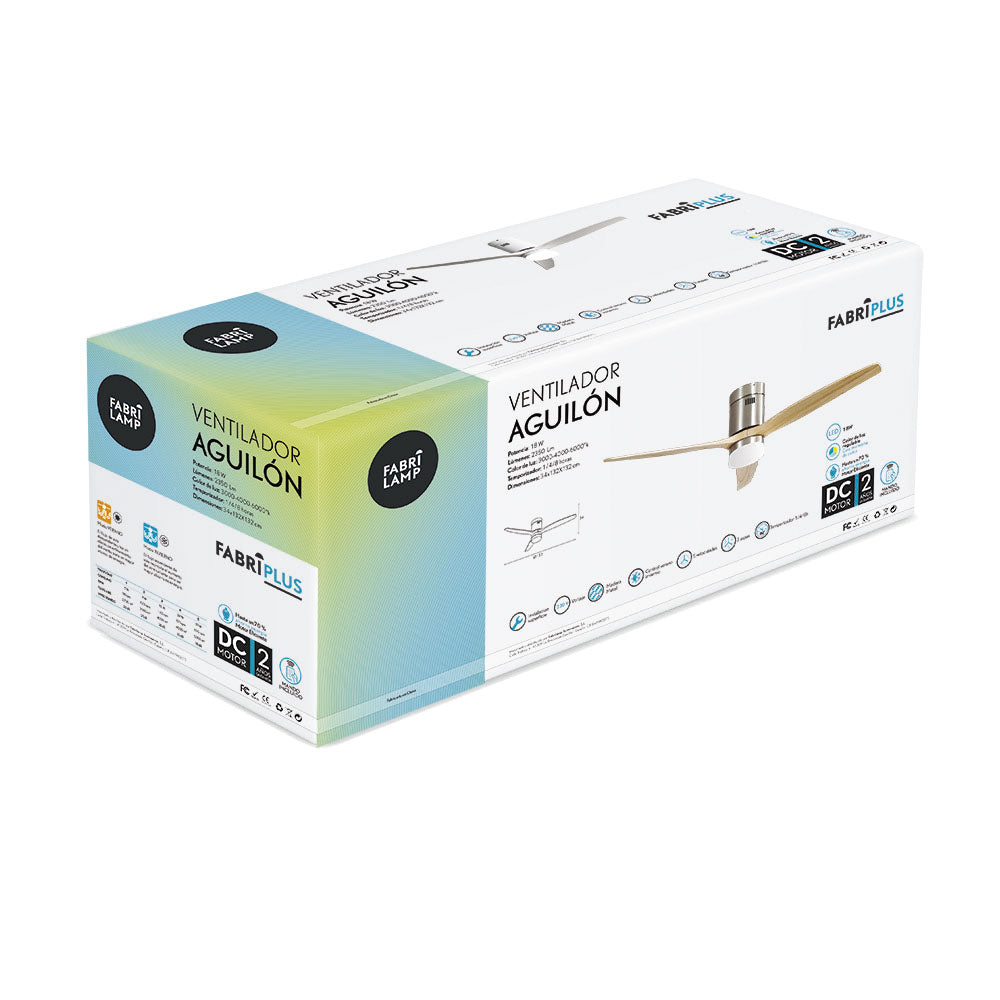 Ventilador de techo con 6 velocidades y mando a distancia incluido