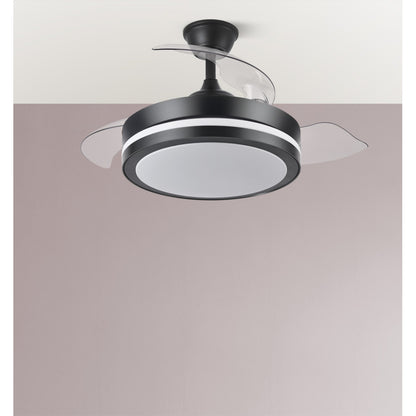 Elegante ventilador de techo negro ideal para salón o dormitorio