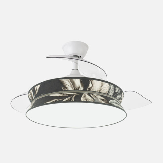 Ventilador de Techo con Luz DECOR 108 cm Aspas Retráctiles Blanco Fabrilamp - vista principal | Fabrilamp / Abrila