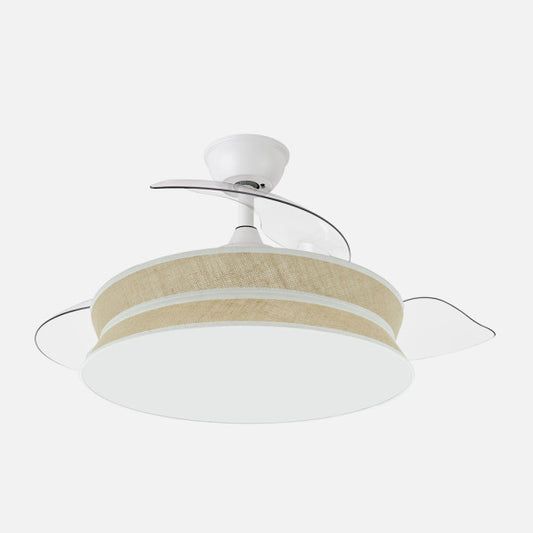 Ventilador de Techo con Luz LED Decor 108 cm Aspas Retráctiles Blanco Fabrilamp - vista principal | Fabrilamp / Abrila