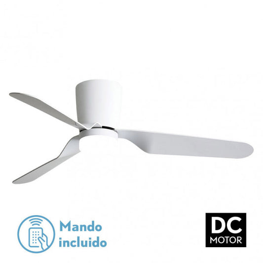 Ventilador de Techo Kochi 132 cm Blanco con Luz LED Fabrilamp - Vista frontal principal en fondo blanco | LuzGurú
