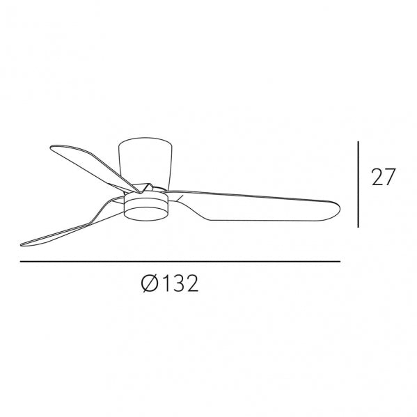 Ventilador de techo Kochi marrón de Fabrilamp, mando a distancia incluido.