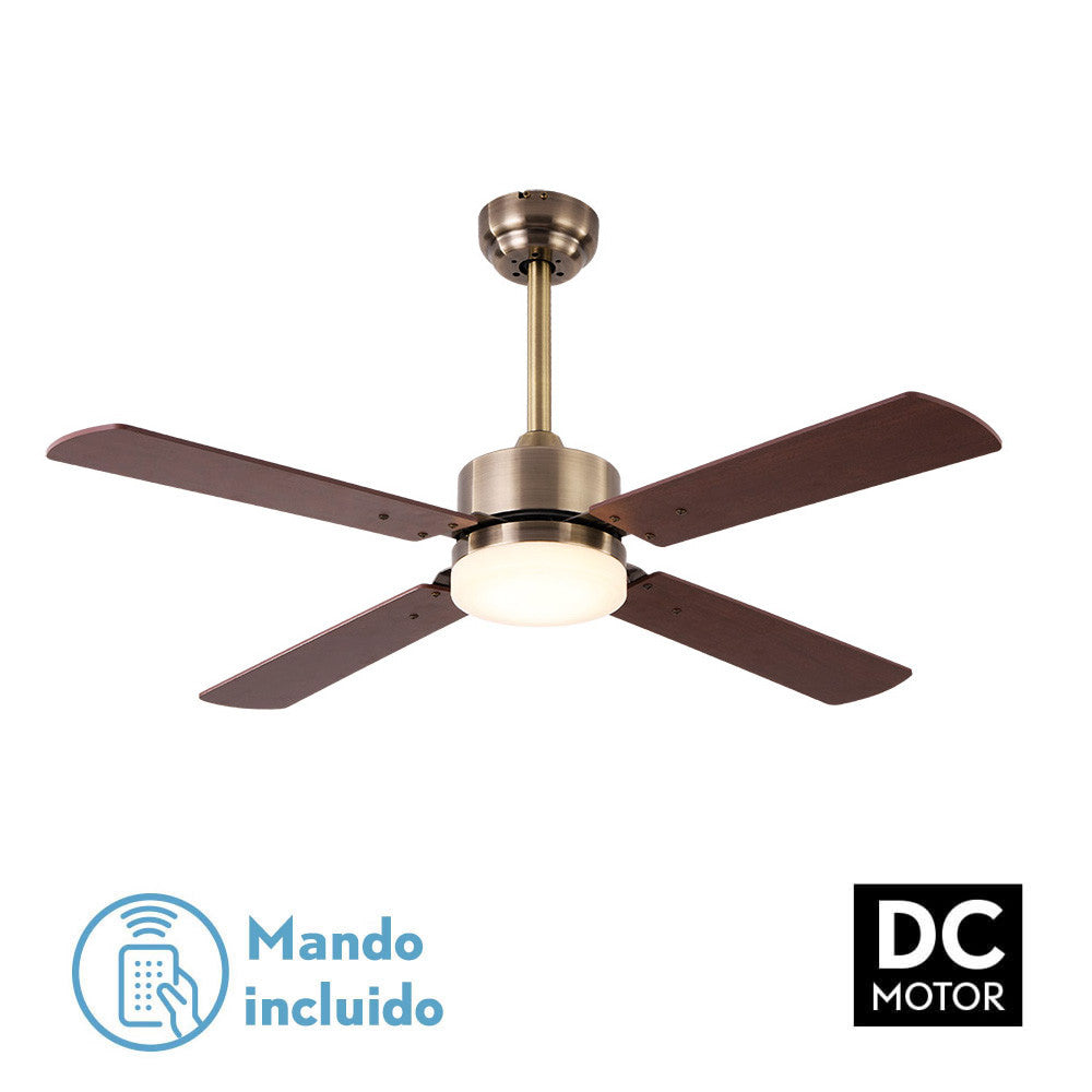 Ventilador de techo HUPE Fabrilamp / Abrila 173591414 con motor DC silencioso y luz LED