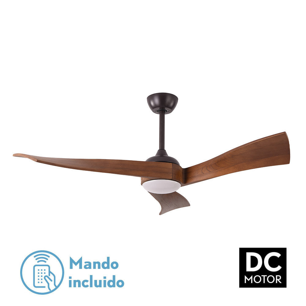 Janubi Ventilador de Techo Silencioso Marrón y Cerezo Fabrilamp / Abrila