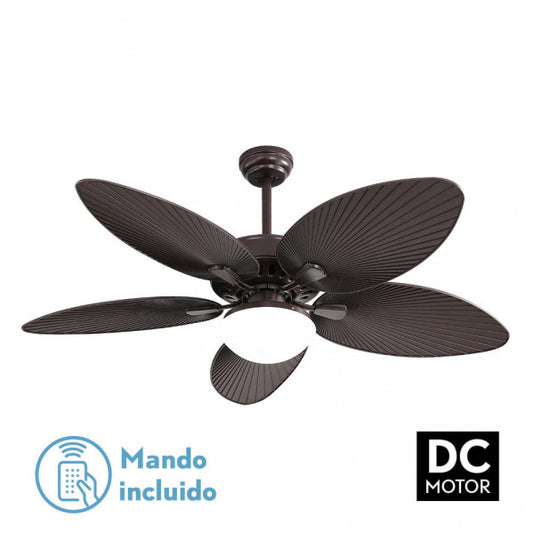 Ventilador de techo Fabrilamp / Abrila BORASCO marrón, 132cm, 6 velocidades, LED, mando a distancia - LUZGURÚ