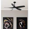 Ventilador DC Galleo Negro 137cm con Luz LED 3 Temperaturas - Fabrilamp / Abrila
