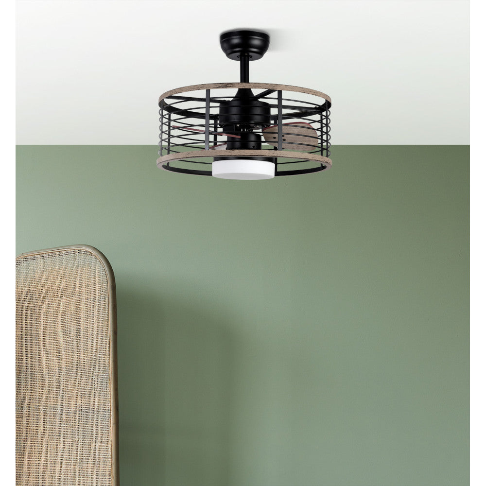 Ventilador Pella con iluminación LED 3 temperaturas ideal para salón y dormitorio