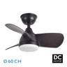 Ventilador techo PIRDO DC Fabrilamp con luz LED integrada 3 temperaturas y mando remoto