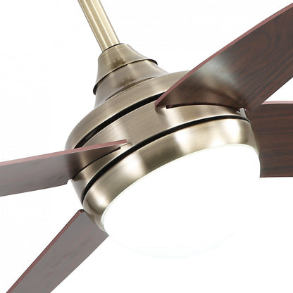 Elegante ventilador de techo cuero y cerezo ideal para salón