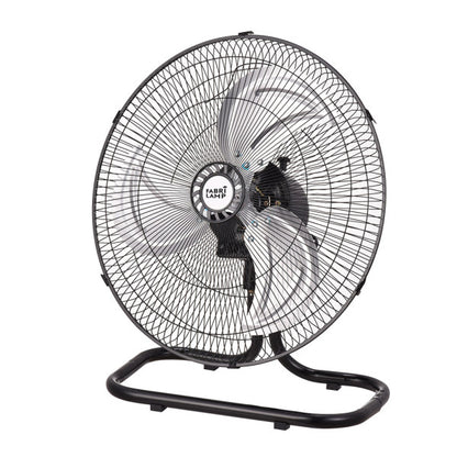 Ventilador 3 en 1 Recio Negro 50 cm 70W Aluminio Plata Fabrilamp instalada en ambiente decorativo de salón o dormitorio | Fabrilamp / Abrila