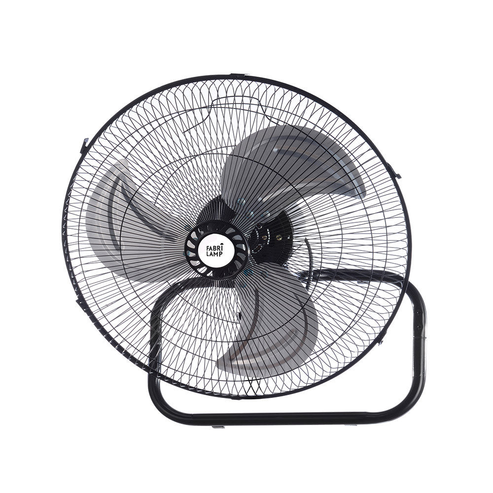 Ventilador industrial con motor AC de 70W y 3 aspas de aluminio, genera 3762 m³/h de flujo de aire