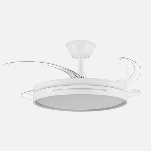 Ventilador de Techo Retráctil Micenas 106 cm Blanco con LED Fabrilamp - vista principal | Fabrilamp / Abrila