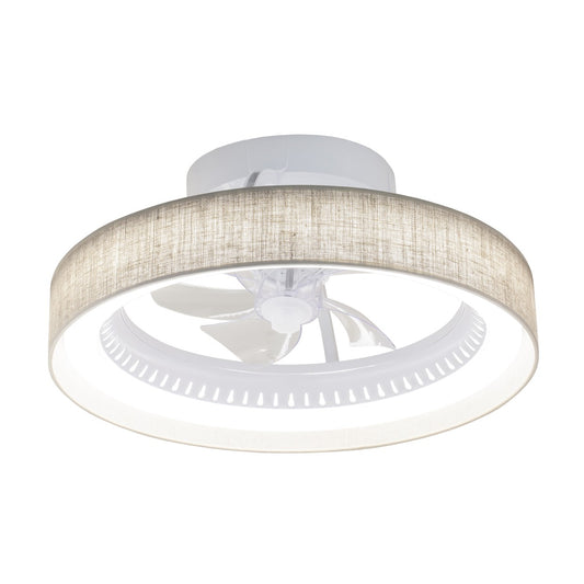 Ventilador de Techo Arco Lino Tostado 50cm AJP / Alemar con luz LED integrada