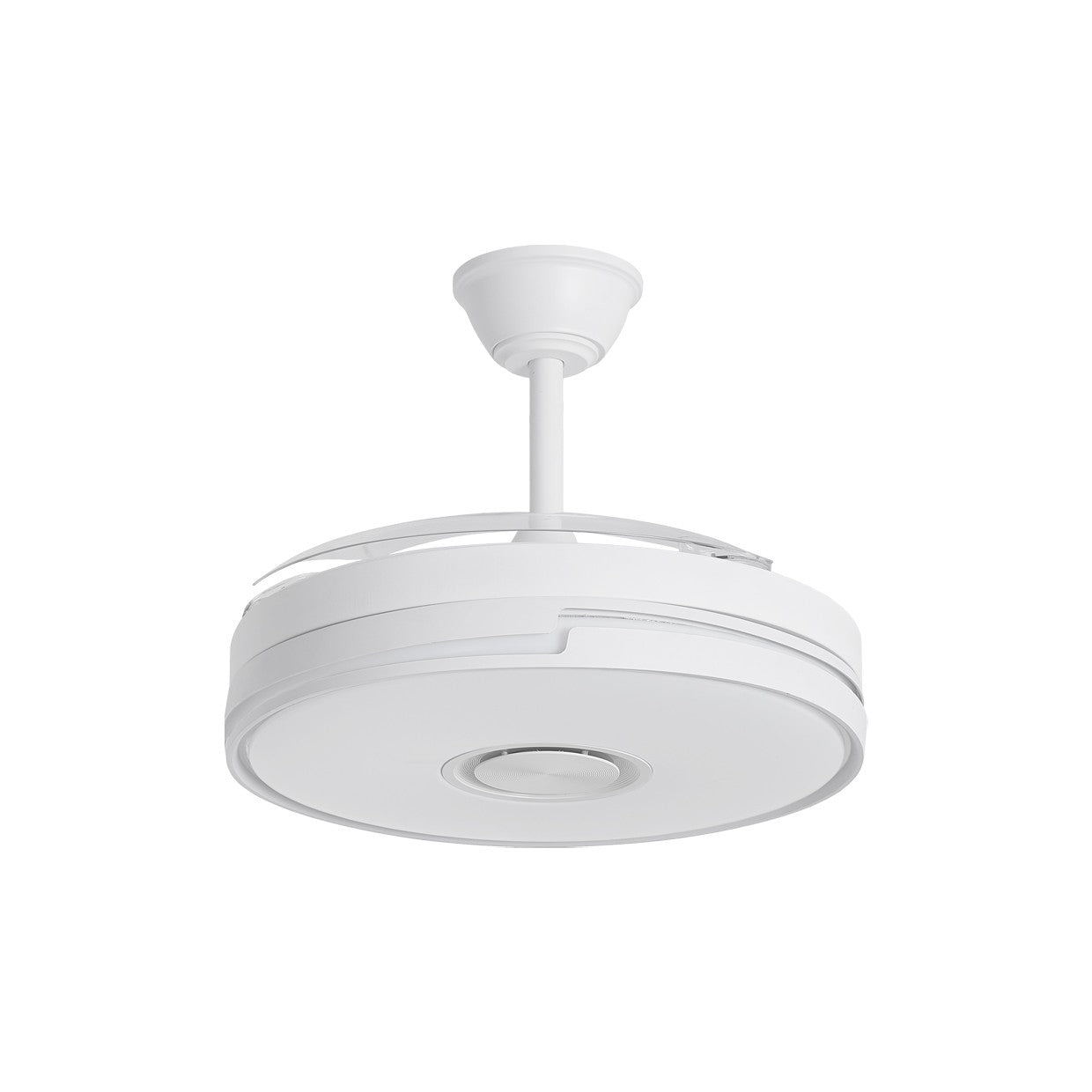 Ventilador de techo Auron en un ambiente interior, destacando su iluminación LED de 54W