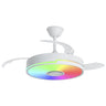 Ventilador de techo Auron blanco con palas retráctiles y luz LED RGB de AJP / Alemar