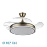 Ventilador de techo LED Bayomo Fabrilamp / Abrila 142591414 con aspas retráctiles