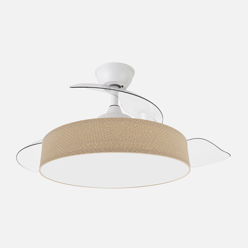 Ventilador de Techo BOGA Fabrilamp / Abrila 264290101 con Aspas Retráctiles y Luz LED