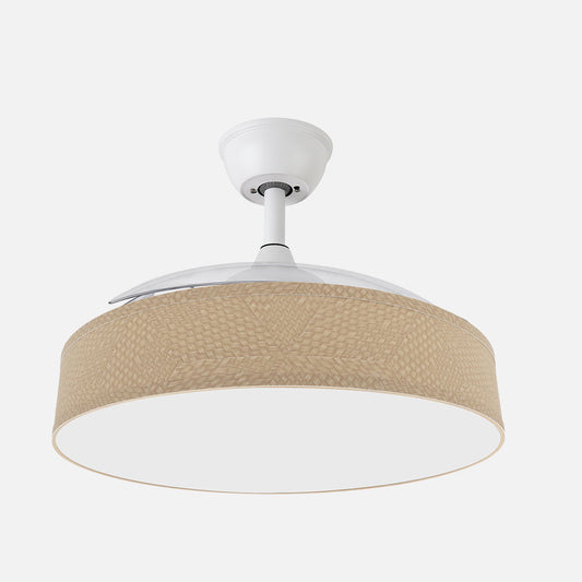 Ventilador Boga fabricado en metal color blanco/beis