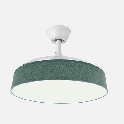 Ventilador Boga fabricado en metal, ABS, textil y policarbonato color Blanco / Verde