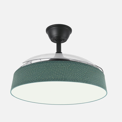 Ventilador Boga fabricado en metal y ABS color negro/verde con luz LED integrada