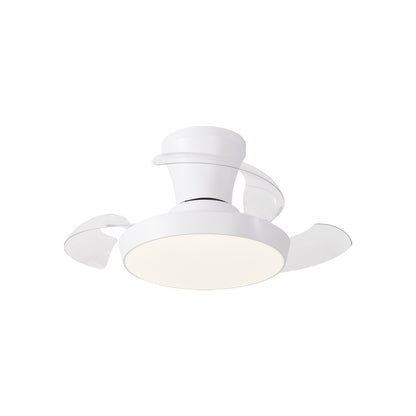 Ventilador de techo retráctil Cabrio Blanco AJP / Alemar con palas cerradas, vista frontal