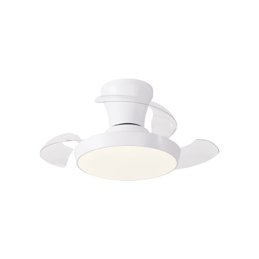 Ventilador de techo retráctil Cabrio Blanco AJP / Alemar con palas cerradas, vista frontal