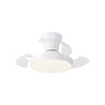 Ventilador de techo retráctil Cabrio Blanco AJP / Alemar con palas cerradas, vista frontal
