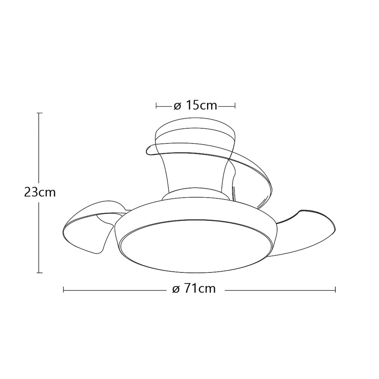 Ventilador de techo Cabrio Madera AJP / Alemar instalado en un salón moderno con luz cálida