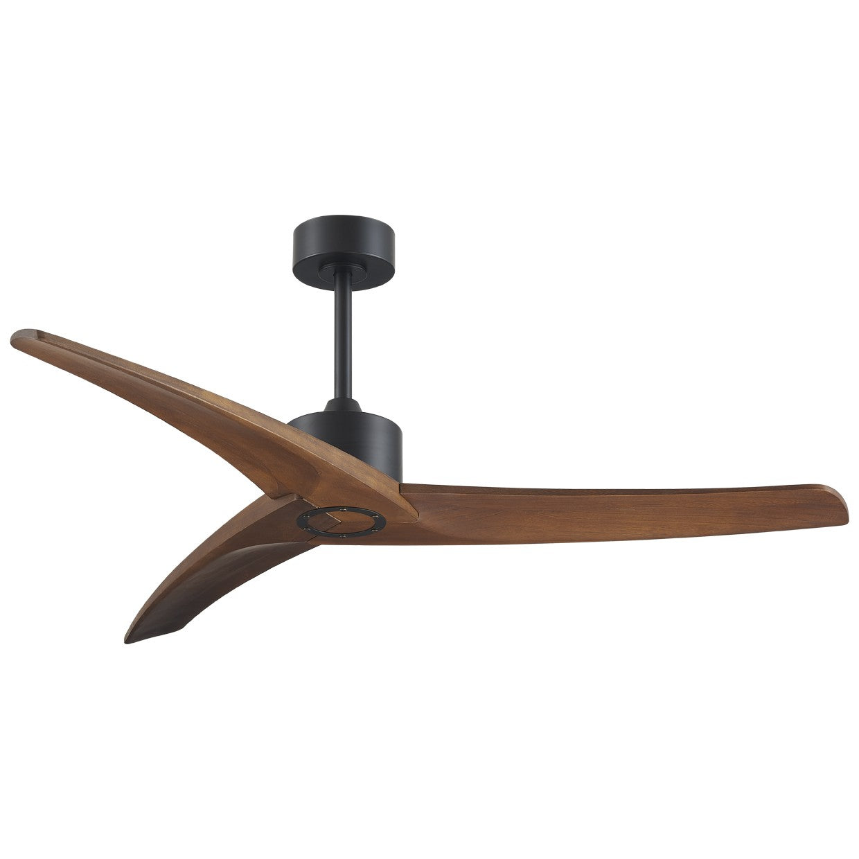 Ventilador de techo Cancun Negro/Madera AJP / Alemar con palas de madera natural y cuerpo negro, ideal para climatización eficiente.
