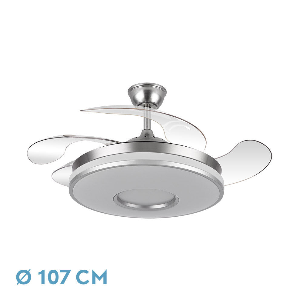 Ventilador de techo LED Dani Fabrilamp / Abrila 165391420 con aspas retráctiles