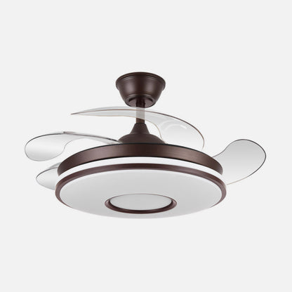 Ventilador de Techo con Luz LED Dani 106 cm Marrón Fabrilamp - Vista frontal principal en fondo blanco | LuzGurú