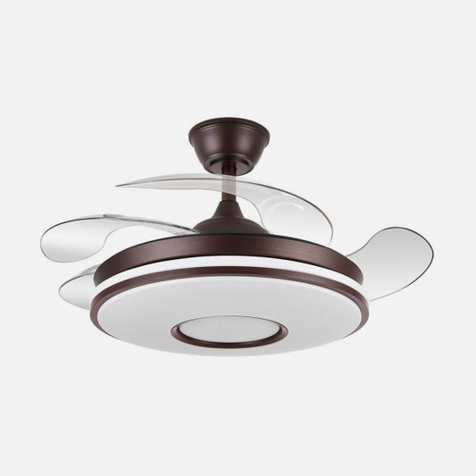Ventilador de Techo con Luz LED Dani 106 cm Marrón Fabrilamp - Vista frontal principal en fondo blanco | LuzGurú