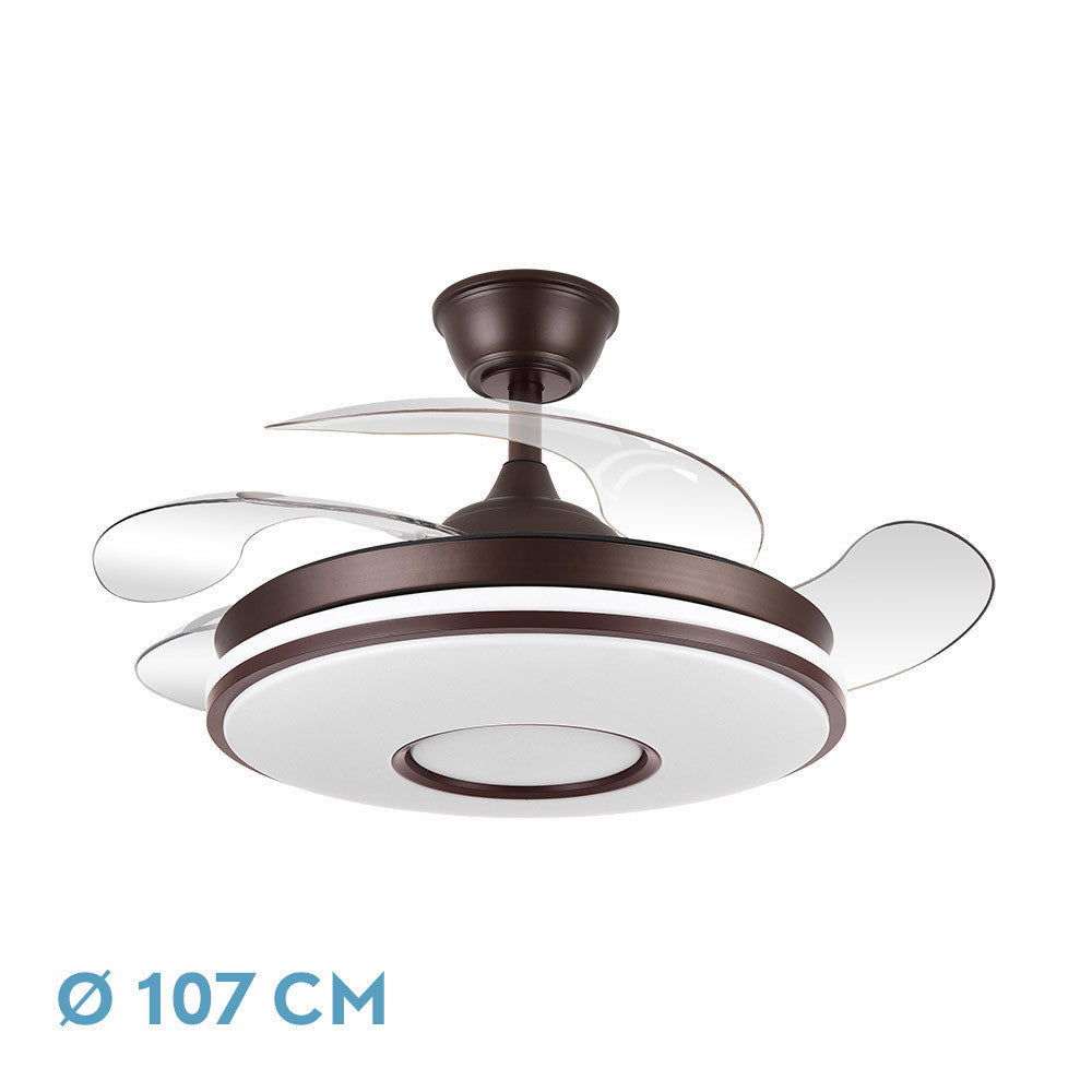 Ventilador de techo LED marrón Fabrilamp / Abrila DANI 165391402