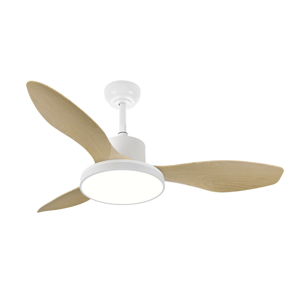 Ventilador de techo Mandala fabricado en metal blanco y aspas ABS