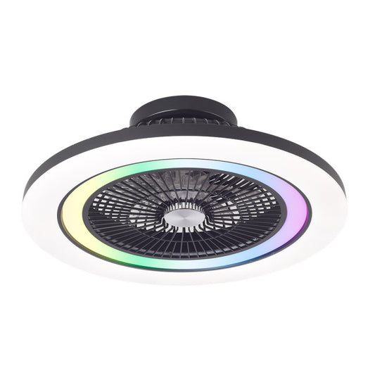 Ventilador de Techo con Luz Antártida 58 cm Negro RGB Fabrilamp - vista principal | Fabrilamp / Abrila