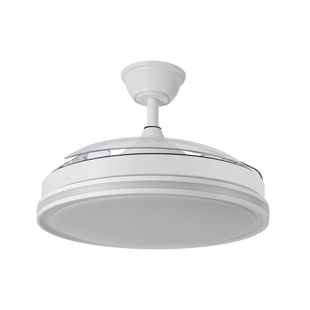 Elegante ventilador con luz RGB ideal para interior