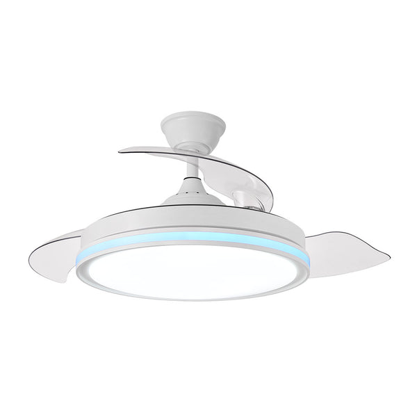 Cacique Ventilador de Techo LED DC Blanco con Aspas Retráctiles Fabrilamp