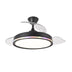 Ventilador de Techo Cacique 107 cm Aspas Retráctiles Negro Fabrilamp - vista principal | Fabrilamp / Abrila
