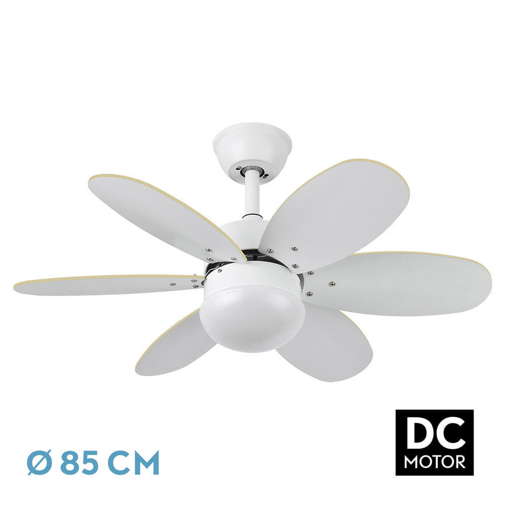Ventilador de Techo Alves Blanco y Haya Fabrilamp / Abrila 175791601