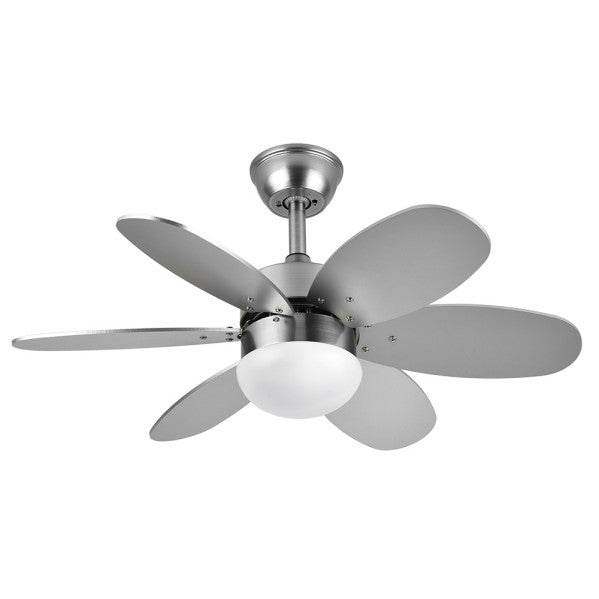 Ventilador de Techo con Luz Alves 85 cm Níquel Aspas Haya Fabrilamp - imagen 2 | Fabrilamp / Abrila