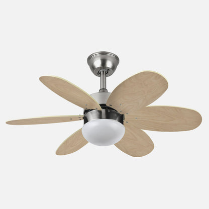 Ventilador de Techo con Luz Alves 85 cm Níquel Aspas Haya Fabrilamp - imagen 3 | Fabrilamp / Abrila