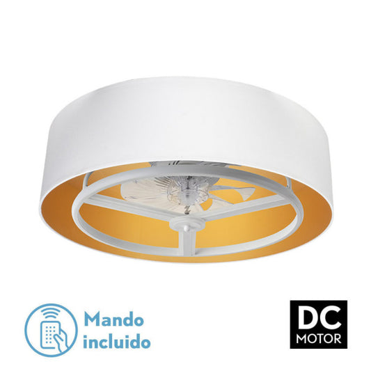 Ventilador de Techo con Luz Anuska 70 cm Blanco y Oro Fabrilamp - vista principal | Fabrilamp / Abrila