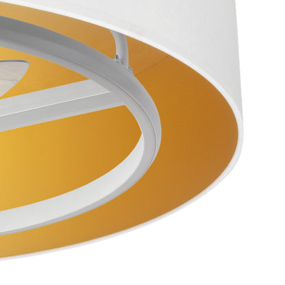 Ventilador Anuska fabricado en Metal y Policarbonato color Blanco y Oro