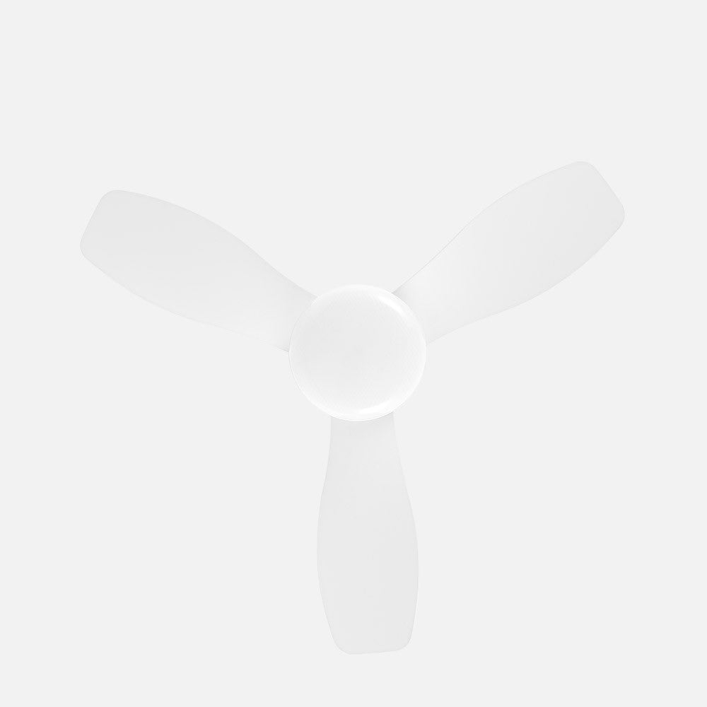 Ventilador de techo Asaf fabricado en metal blanco con aspas de ABS