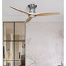 Ventilador de techo Baltir Fabrilamp / Abrila con LED y motor DC, Ref. 211891342