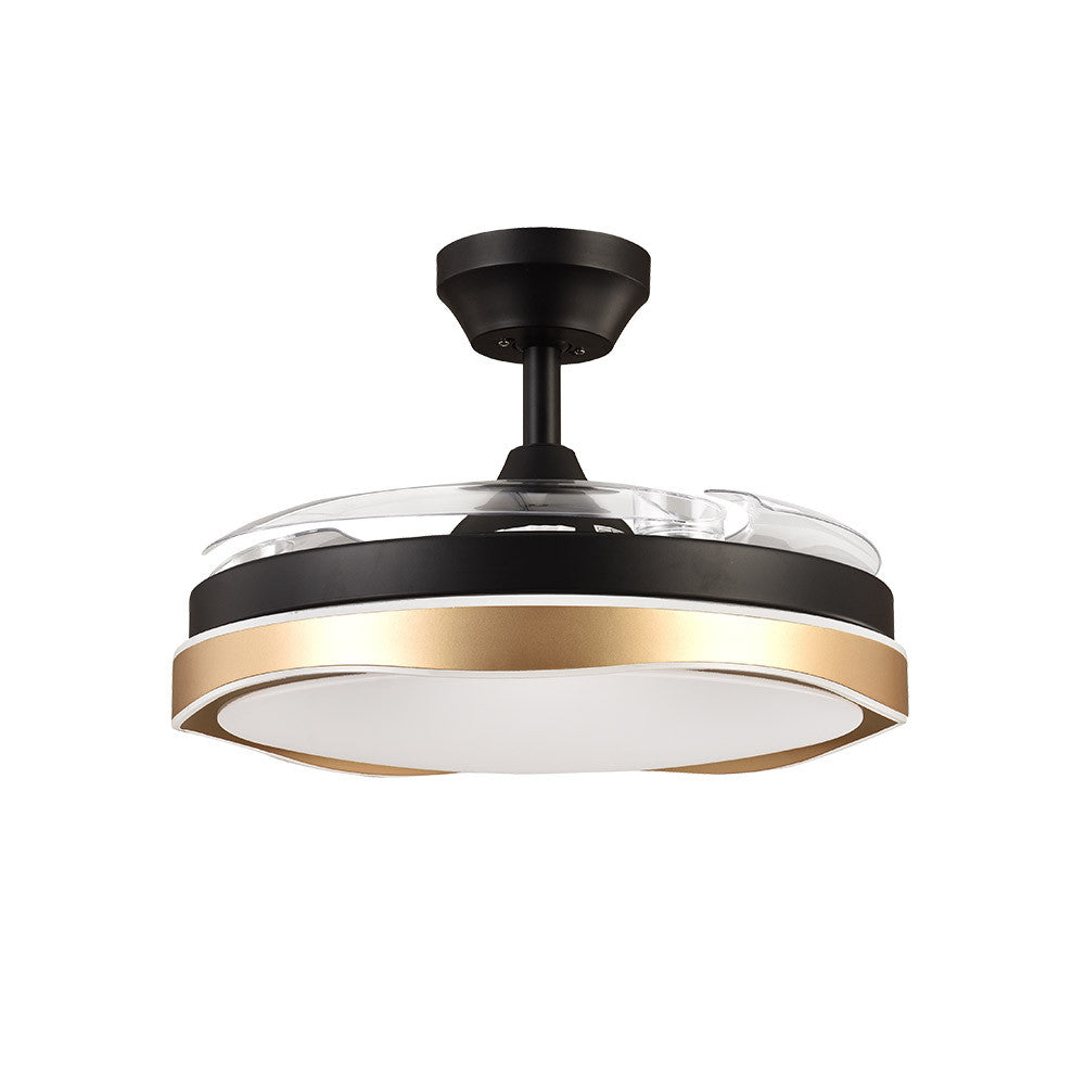 Ventilador Blondi fabricado en metal y ABS color Negro/Oro