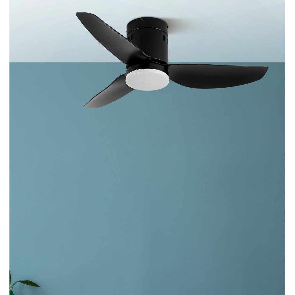 Elegante ventilador negro ideal para el salón