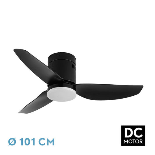 Ventilador de Techo con Luz LED Borax 101 cm Negro Fabrilamp - vista principal | Fabrilamp / Abrila