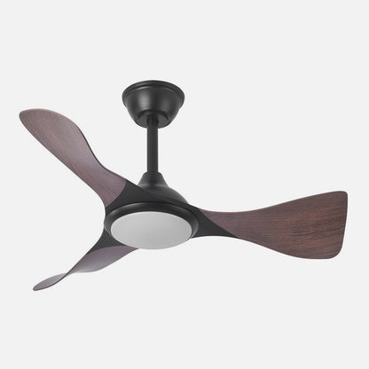 Elegante ventilador de techo negro y madera ideal para salón o dormitorio