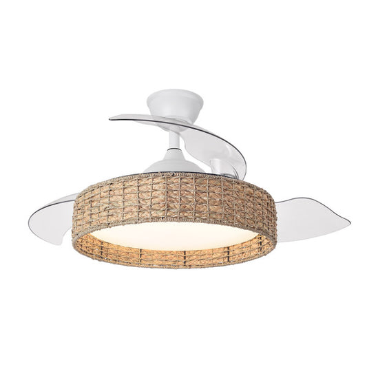 Ventilador de Techo Canario 107 cm Aspas Retráctiles con LED Blanco/Natural Fabrilamp - imagen 2 | Fabrilamp / Abrila